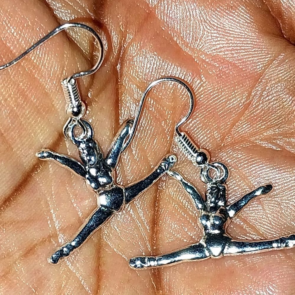 Hand crafted Antique Cheerleader Earrings - Picture 3 of 4